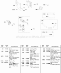 Fuel Supply Diagram and Parts List for  Briggs and Stratton Engine